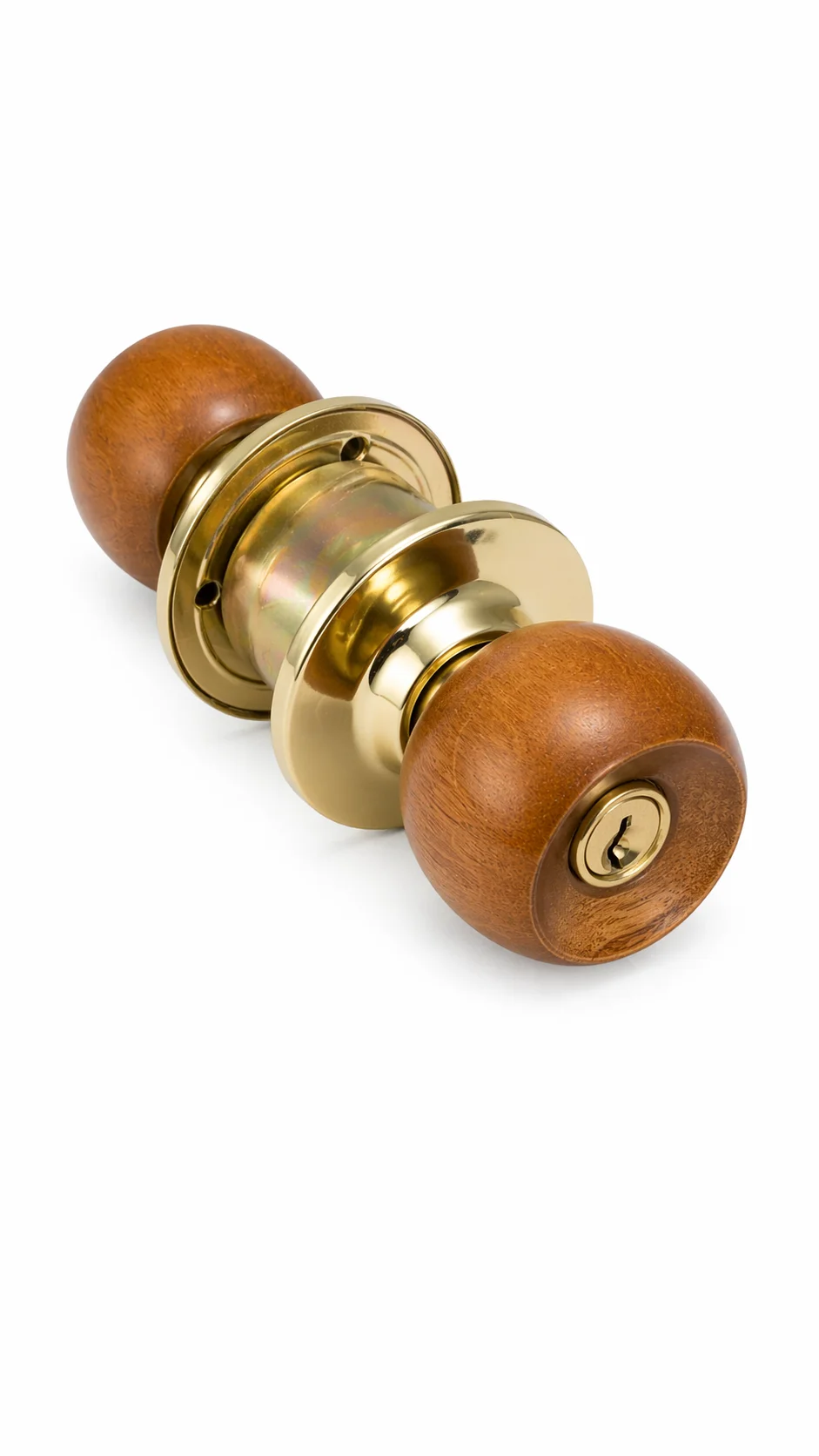 Cerradura p/puerta pomo de madera